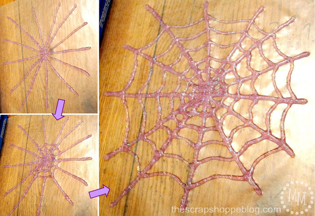 how to make easy elmer's glue spider webs