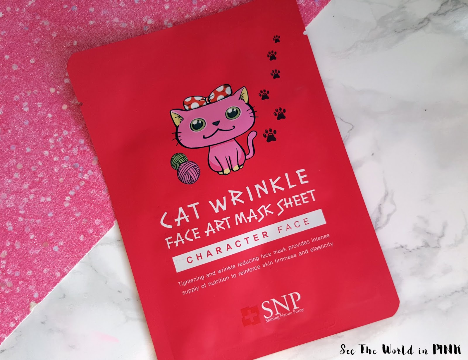 Mask Wednesday - SNP Cat Wrinkle Face Art Mask Sheet Try-on and Review! 