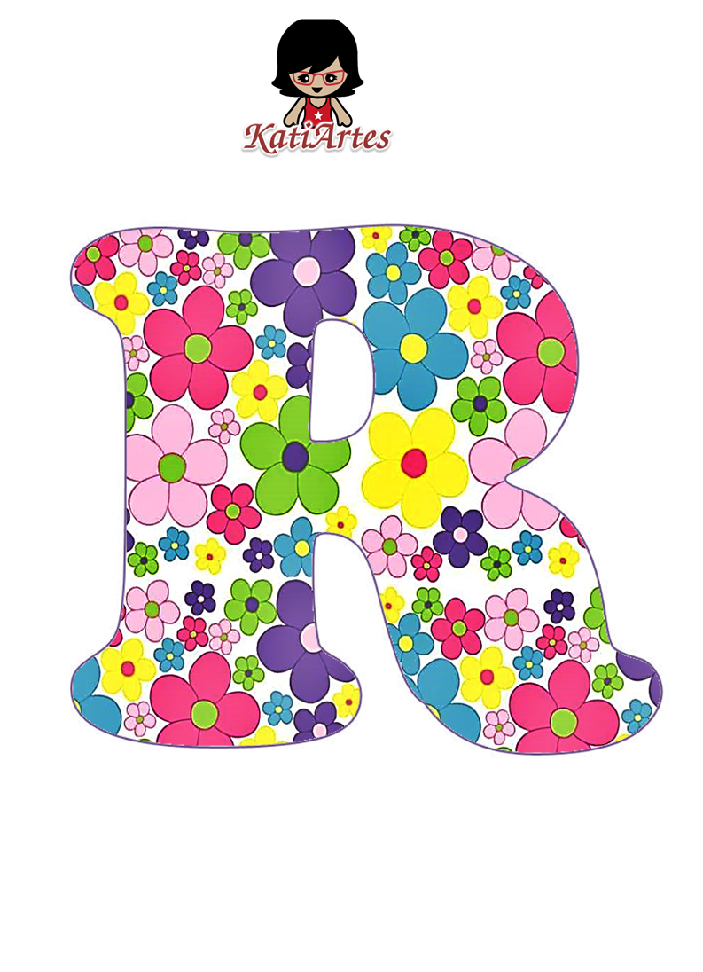 Abecedario de con flores para imprimir y decorar Bebeazul.top