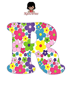 Divertido Alfabeto con Flores de Colores.