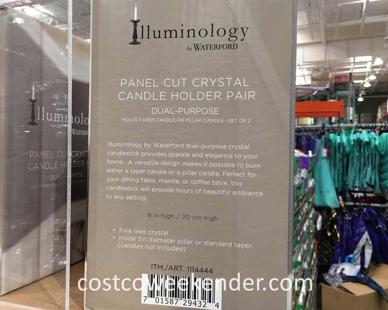 Illuminology by Waterford Panel Cut Crystal Candle Holder Pair (set of