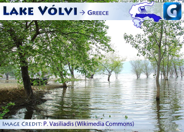 Lake Volvi, in Northern Greece