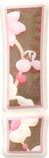 Alfabeto con Flores en Fondo Marrón y Orilla Rosa.
