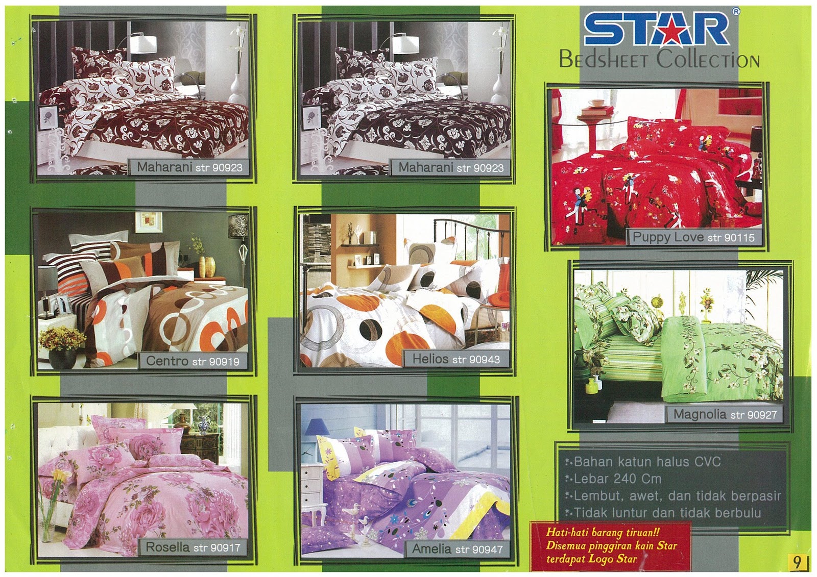 GROSIR BEDCOVER JAKARTA Harga Sprei + Bedcover Motif Dewasa