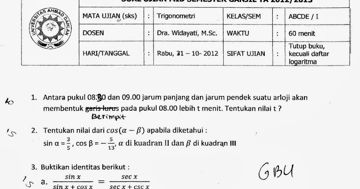 ETNIK amor Soal UTS dan UAS Pendidikan Matematika ETNIK amor Soal UTS dan UAS Pendidikan Matematika