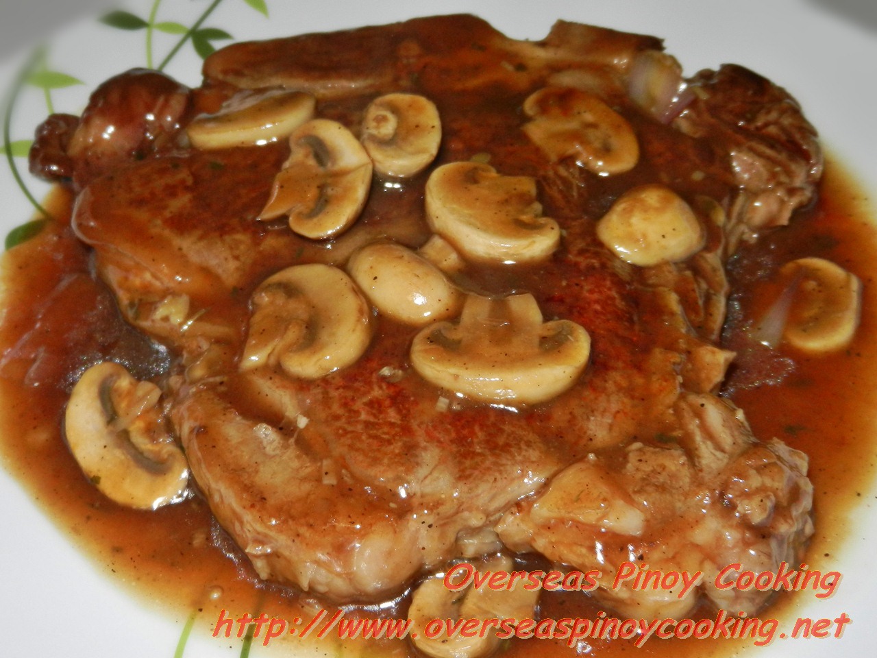 TBone Steak with Mushroom and Oyster Sauce