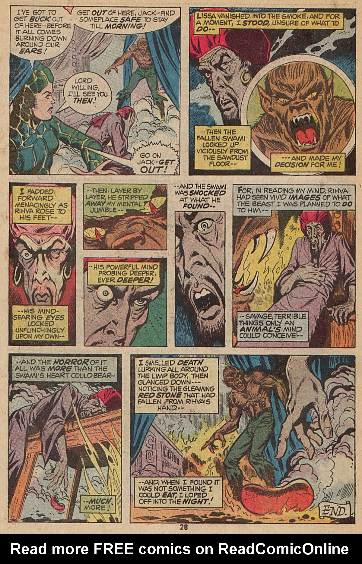 Read online Werewolf by Night (1972) comic -  Issue #7 - 21