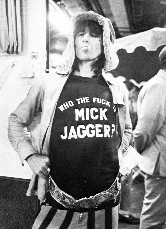 Keith Richards T-shirt Who Is The Fuck Is Mick Jagger.  PYGOD.COM