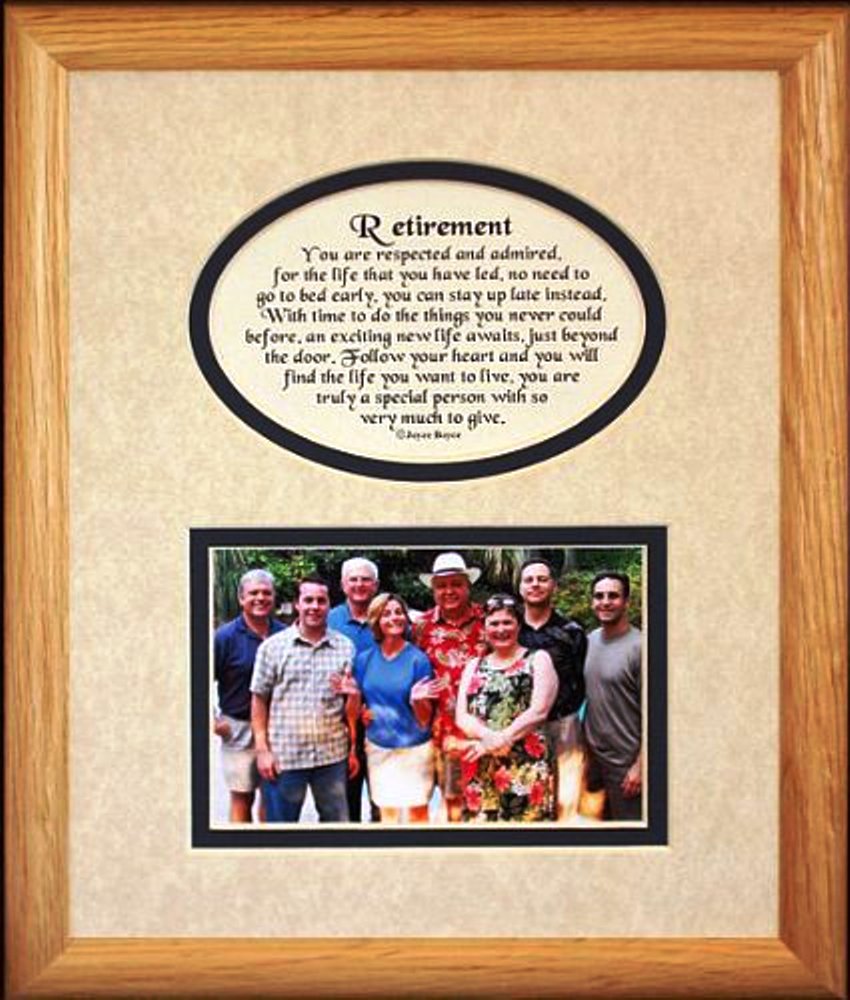 8x10 RETIREMENT Picture Poetry Photo Gift Frame