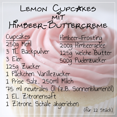 Elly's Art: Zitronen Cupcakes mit Himbeer-Buttercreme Elly's Art: Zitronen Cupcakes mit Himbeer-Buttercreme