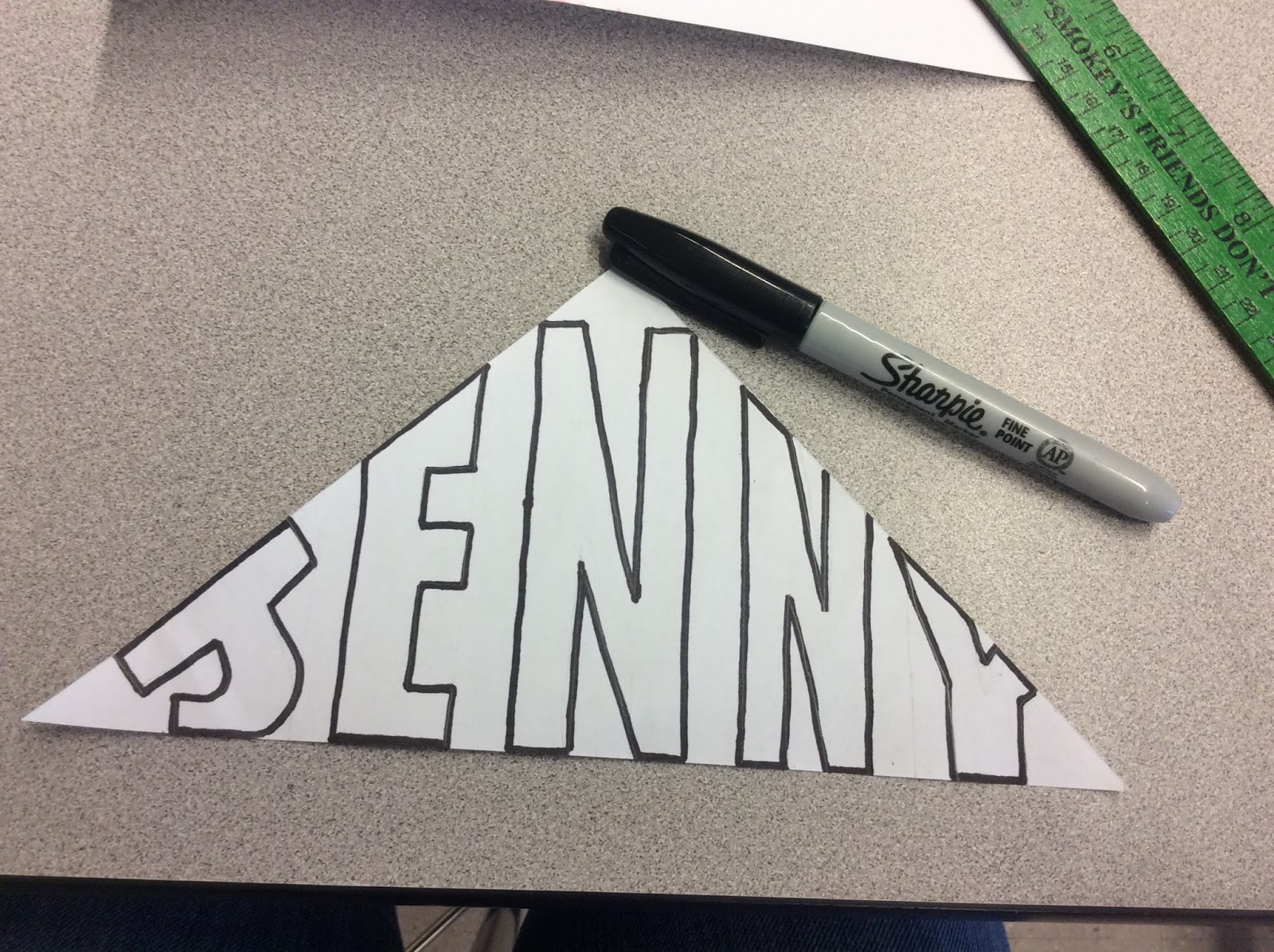 how to design your name on paper