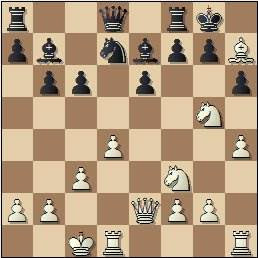 Partida de ajedrez Medina - Llorens, posición después de 14.Ah7+