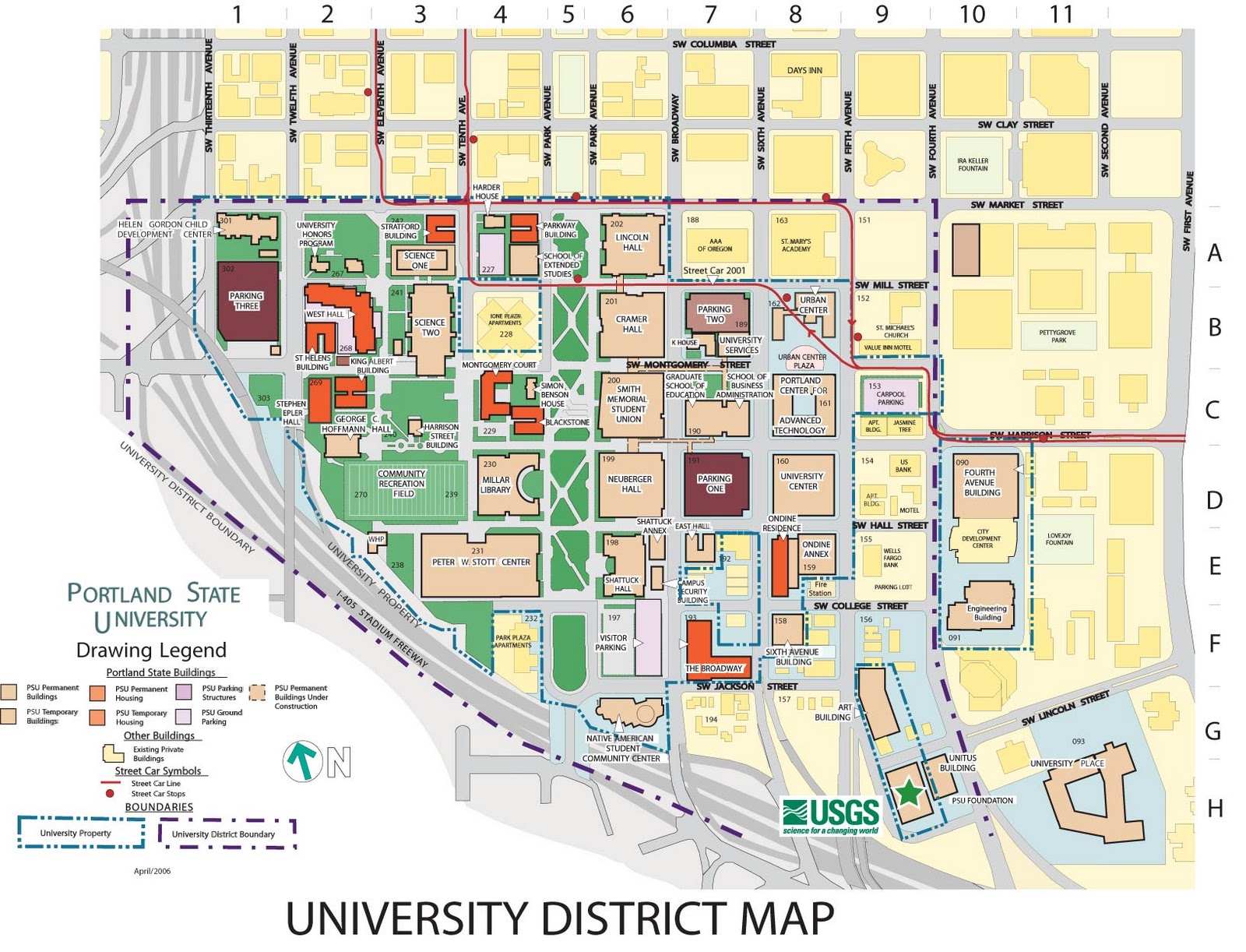 Portland state university campus map. 