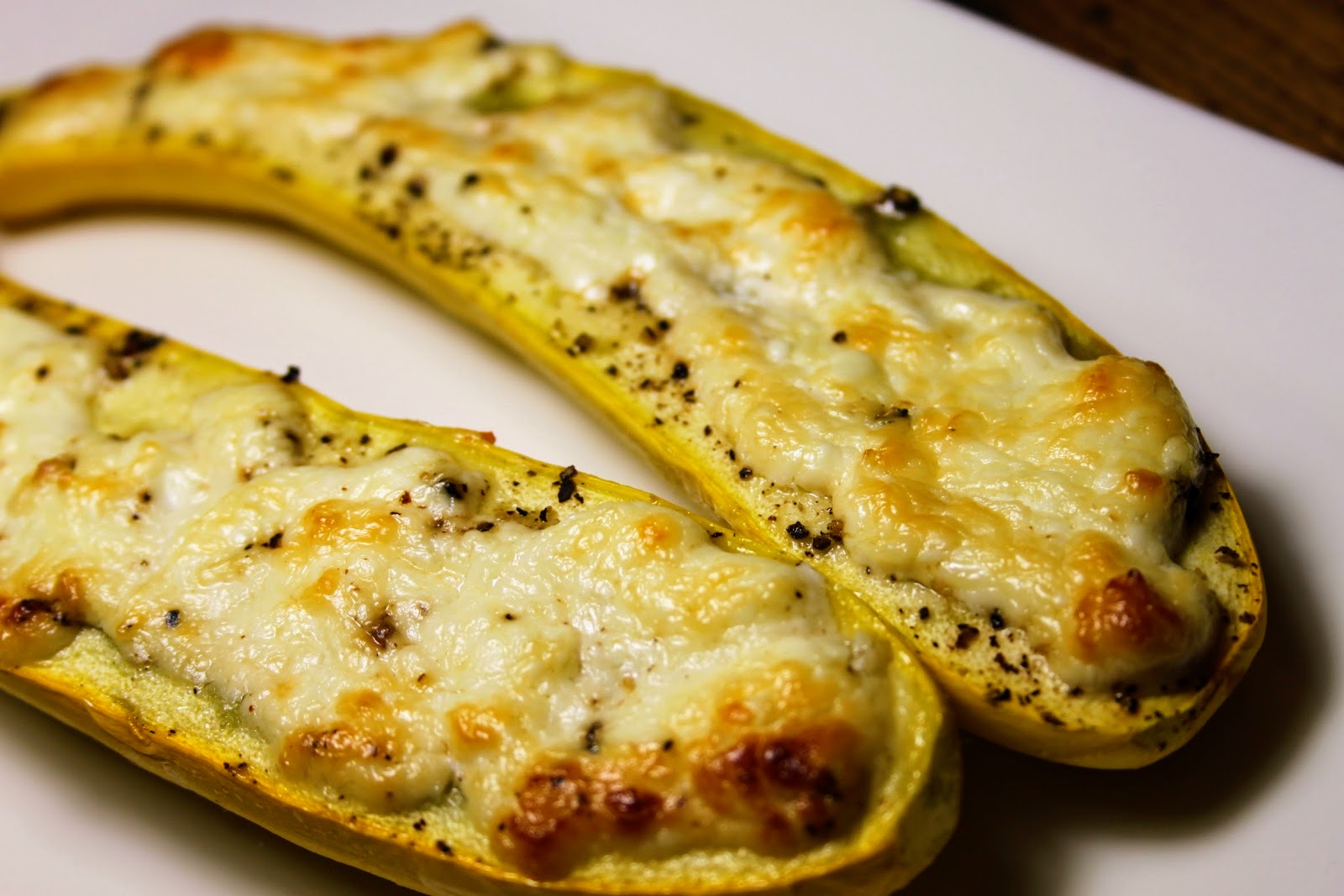 Effortnesslessly Roasted Yellow Squash with Goat Cheese