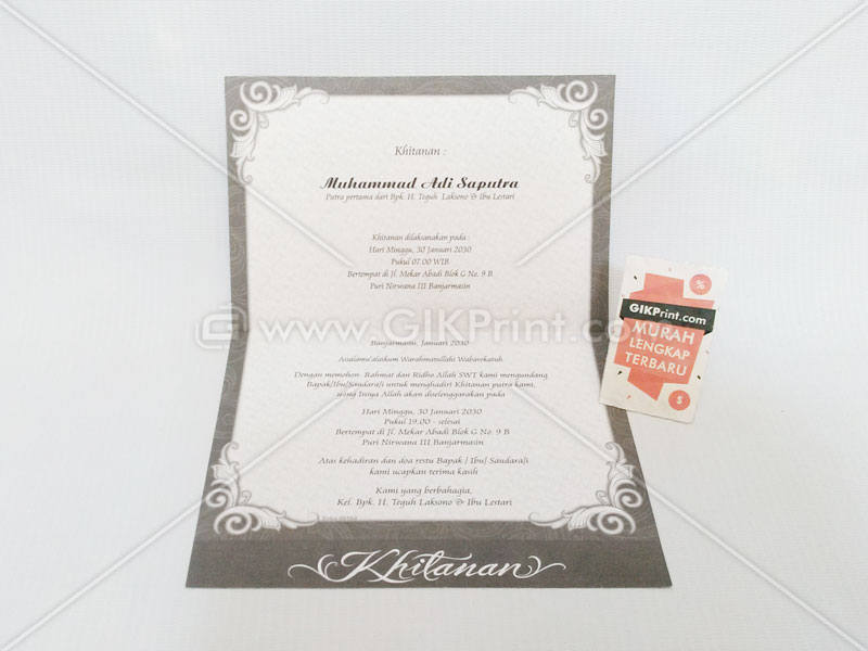 Undangan Murah Terbaru ERBA 88164 Untuk Khitanan Ornamen