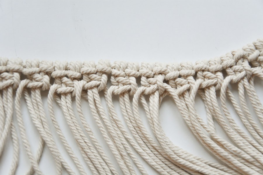 Detalle de primera fila de nudos