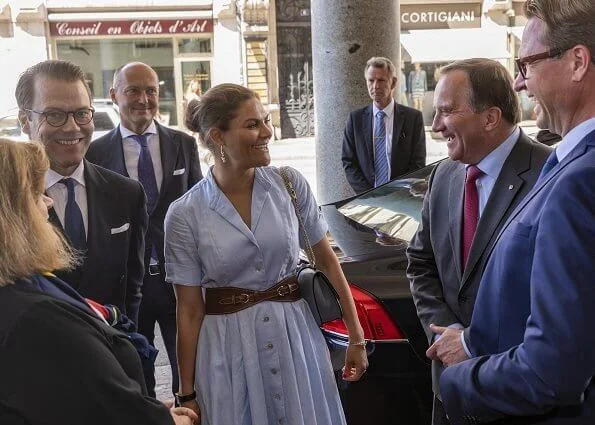 Crown Princess Victoria dressed in Camilla Thulin Design spring summer SS18 collection