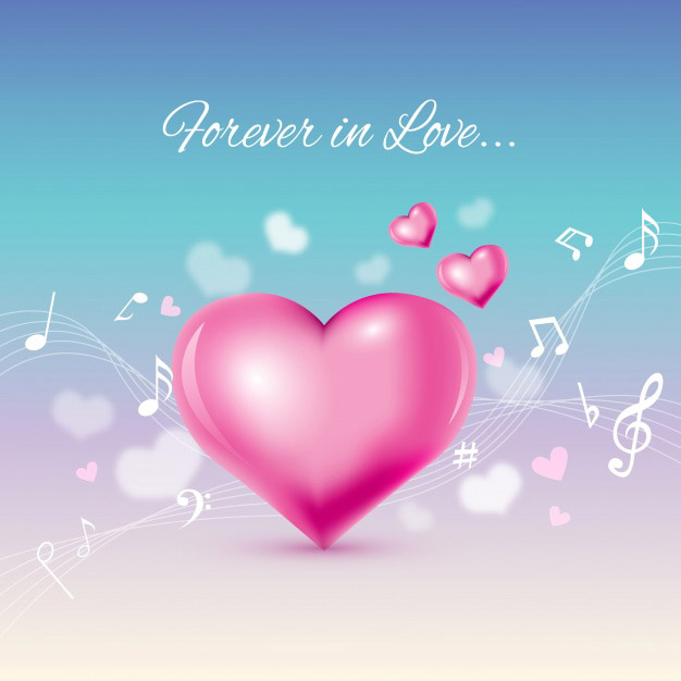 Flat valentine's day background Free Vector