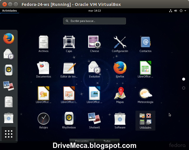 DriveMeca instalando Linux Fedora 24 Workstation paso a paso