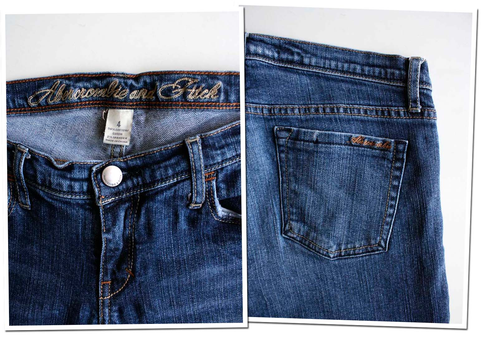 Andmoreagain Pharmacy ABERCROMBIE & FITCH Skinny Zipper Jeans Sz US 4
