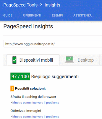 Page Speed migliorato