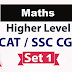 Advance Maths Questions for SSC CGL CAT