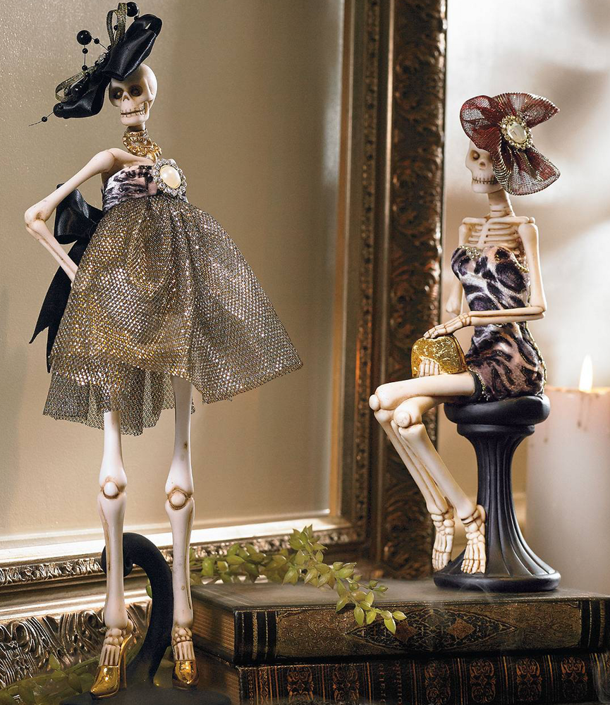 Grandin Road Fashionista Skeletons (set of 2)