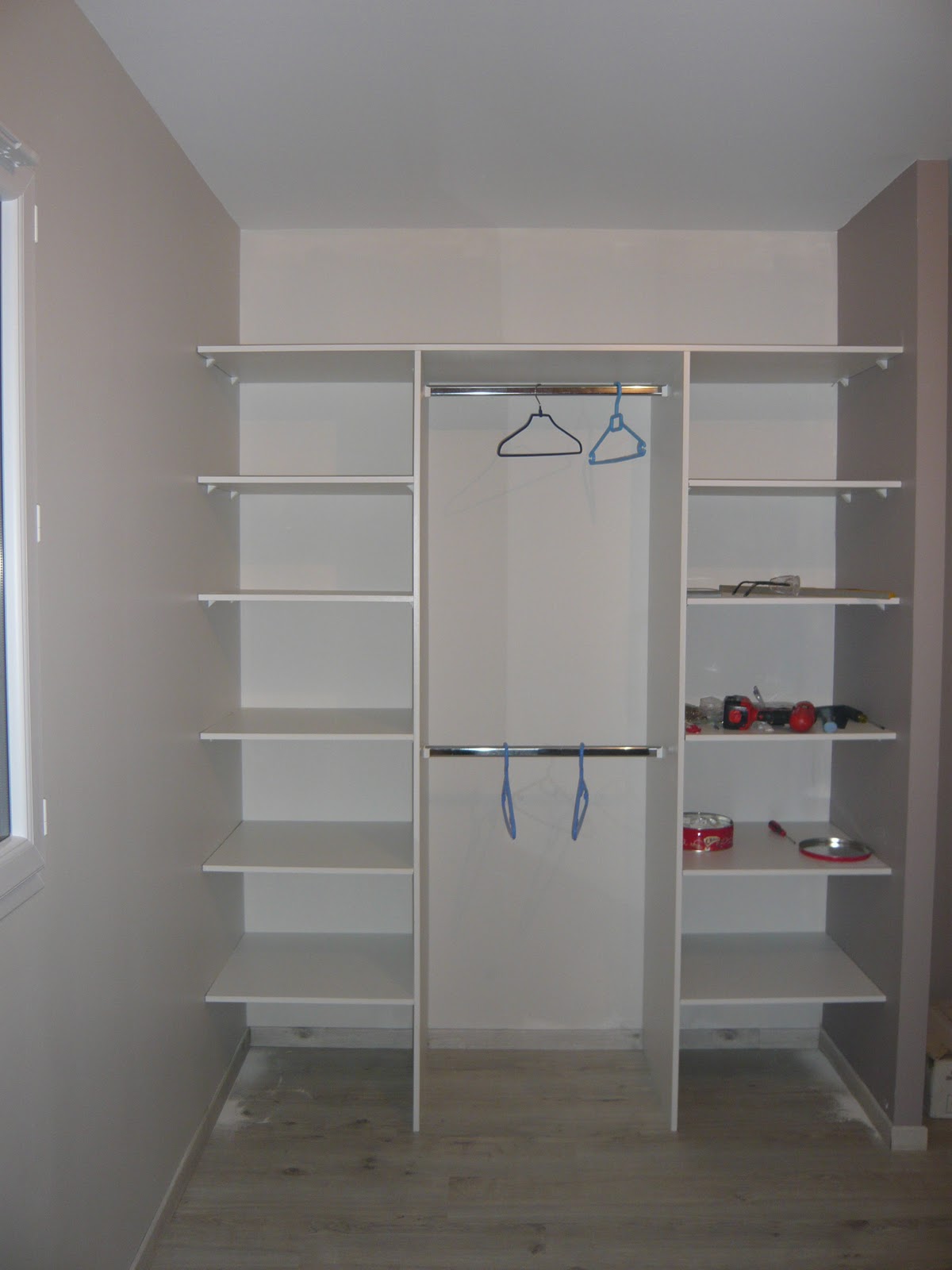 Construction maison Placard de notre chambre