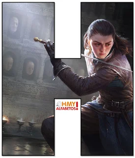 Abecedario de Arya Luchando. Arya of GoT Fighting Abc.