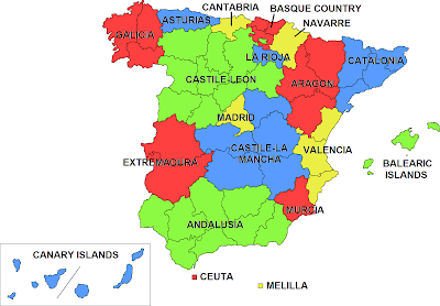Mapa Político de España Imagen