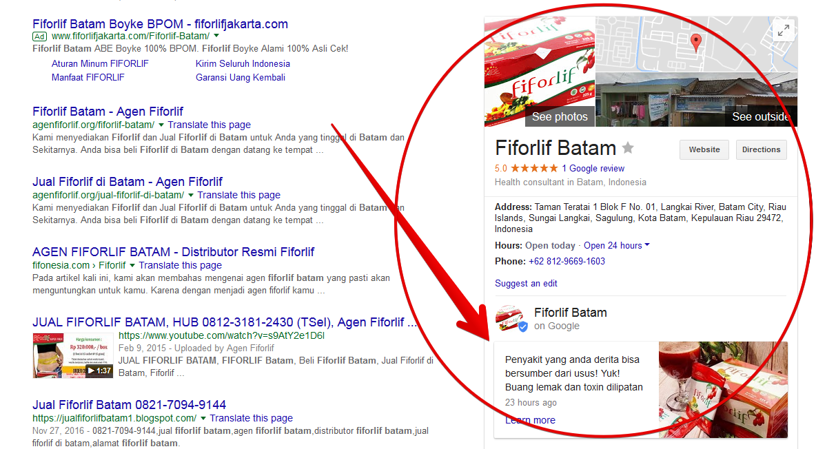 hasil posting google bisnis hasil posting google bisnis
