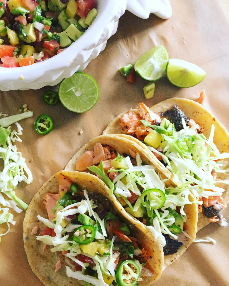 Tacos de salmón al chipotle Delirios de Cocina