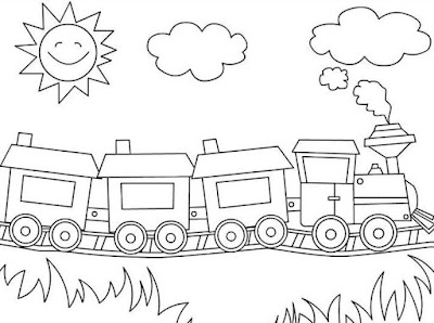 15+ Gambar Sketsa Mewarnai Transportasi Anak TK - Sidikul Blogger