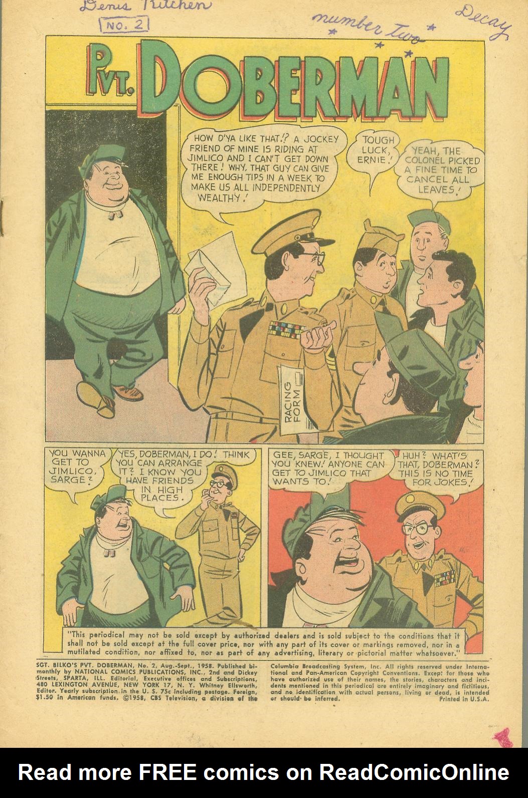 Read online Sgt. Bilko's Pvt. Doberman comic -  Issue #2 - 3