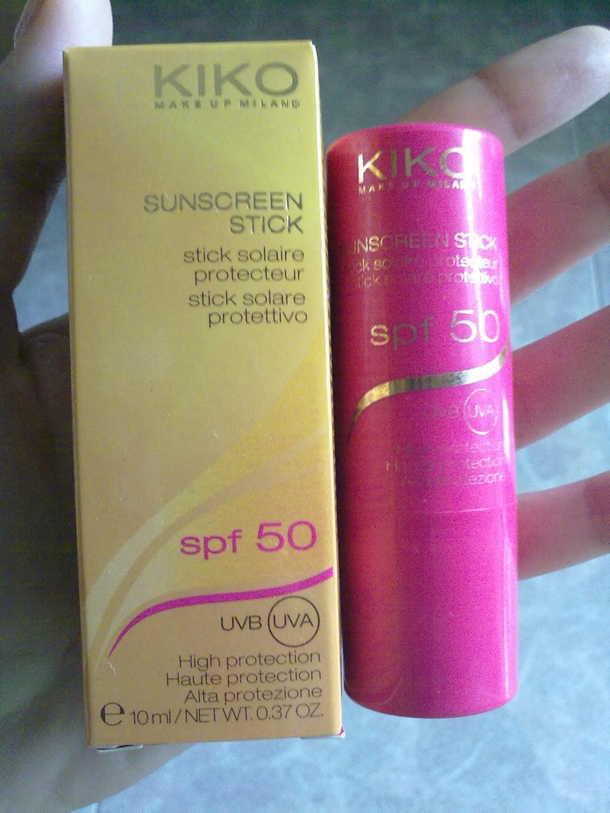 B Eau Té: KIKO - solari: Sunscreen Cream spf 30 e Sunscreen Stick spf 50
