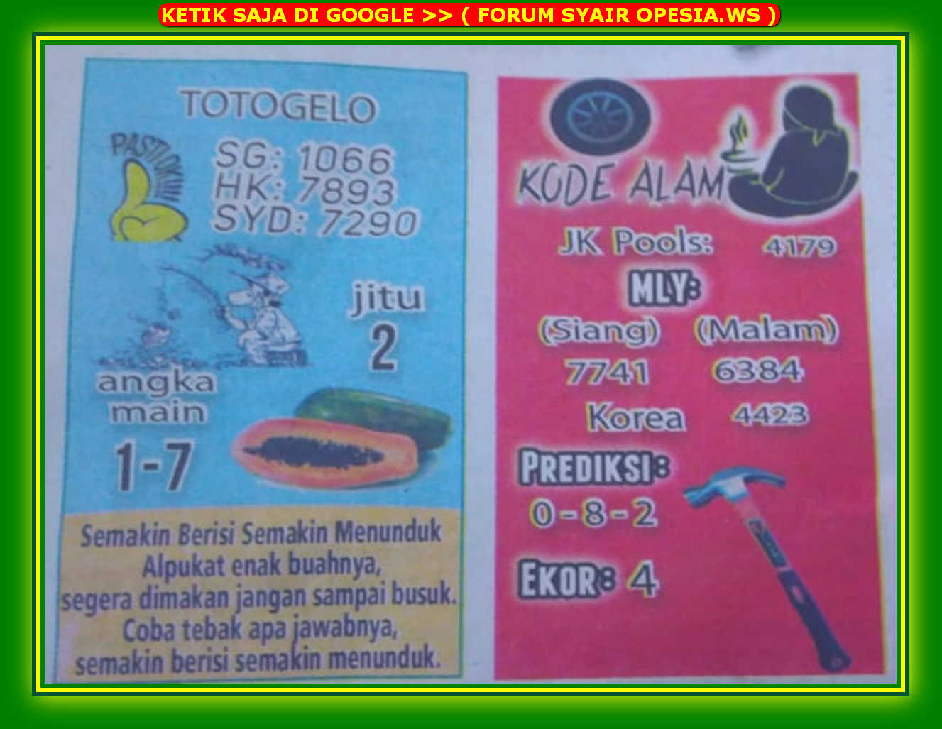 1 New Message Kode Syair Sydney 1 Maret 2020 Forum Syair Togel Hongkong Singapura Sydney