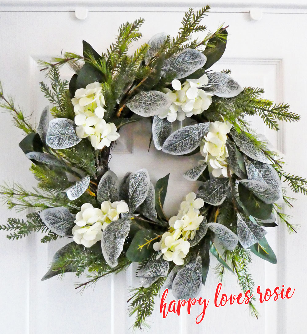 christmas hydrangea wreath
