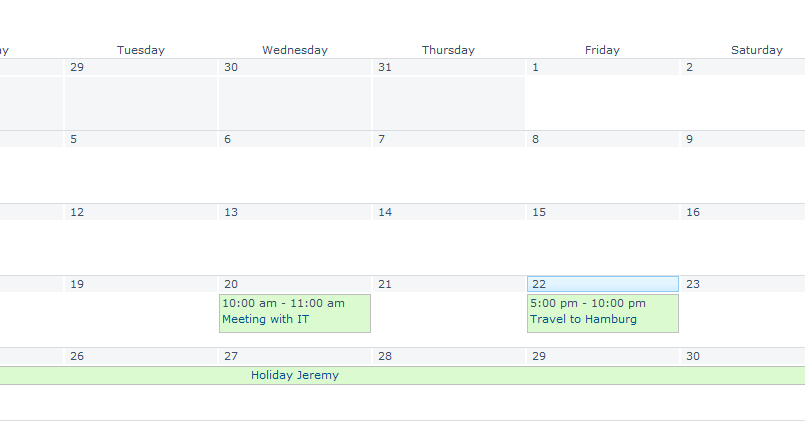 Color coding calendar in SharePoint 2010