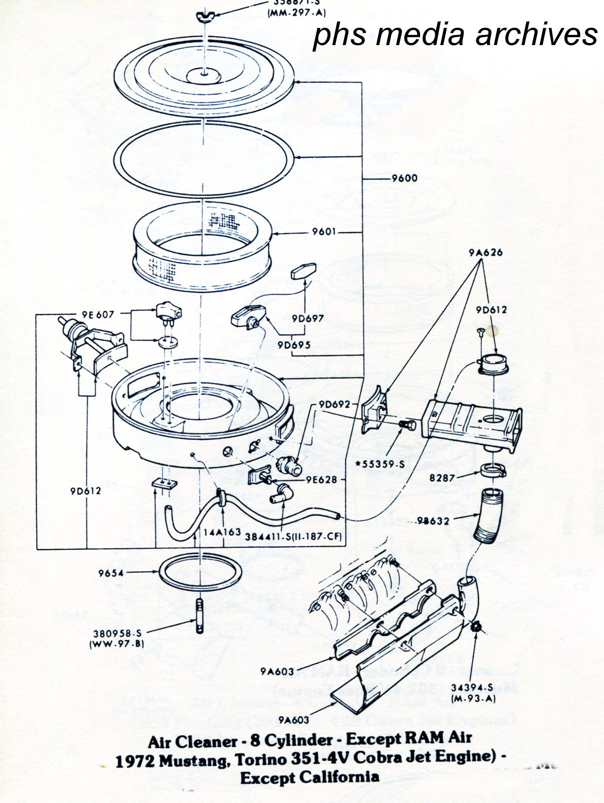 phscollectorcarworld Tech Series Ford Mustang Air Cleaner ID Guide