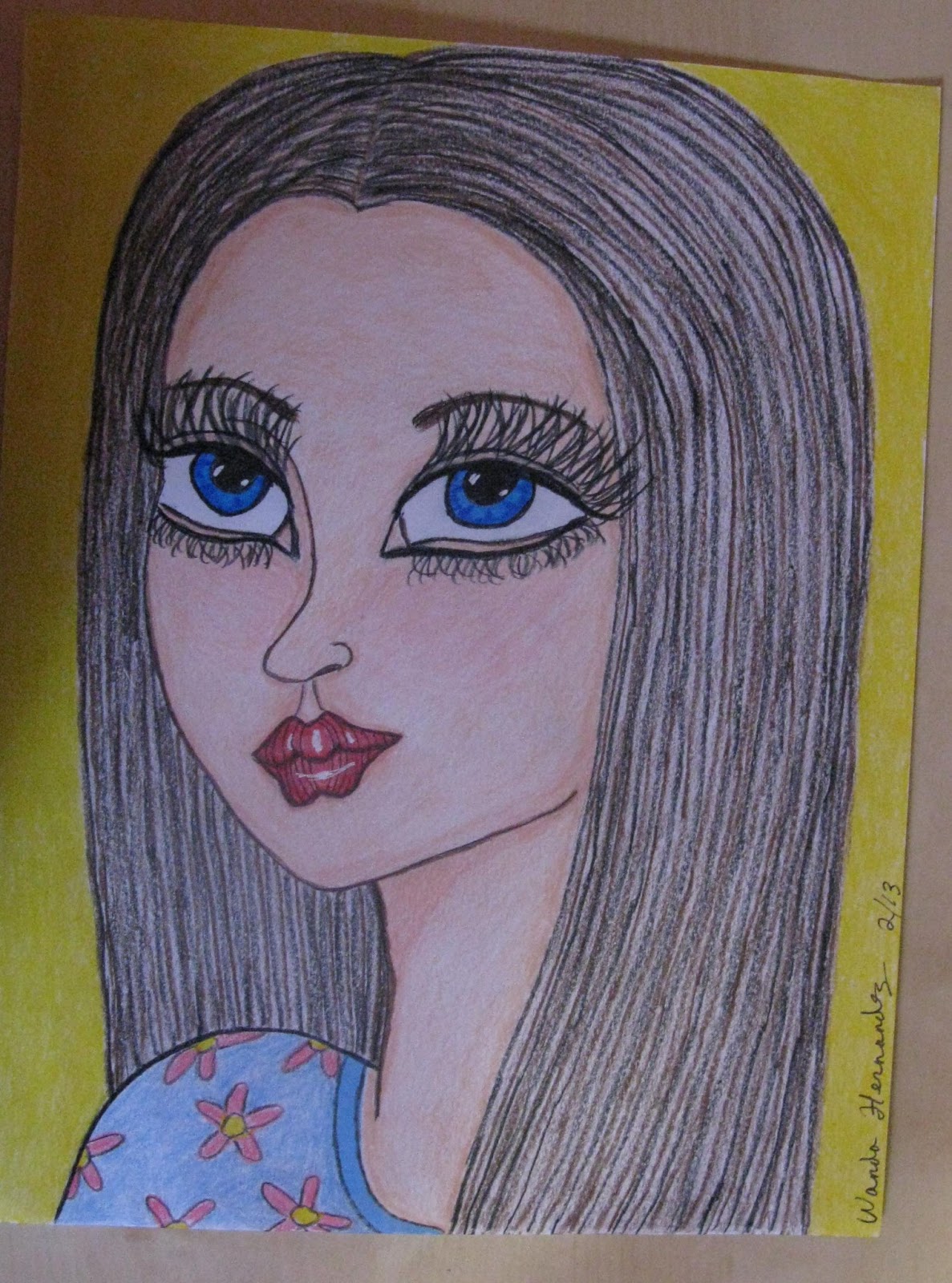 Evethmoon Crafty Creations: My colored drawings for February 2013