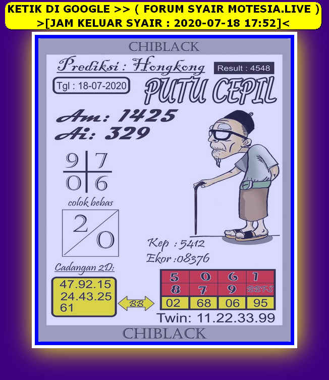 Syair Putu Cepil Hk