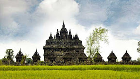 Traveling to the historic building of Plaosan temple in Klaten