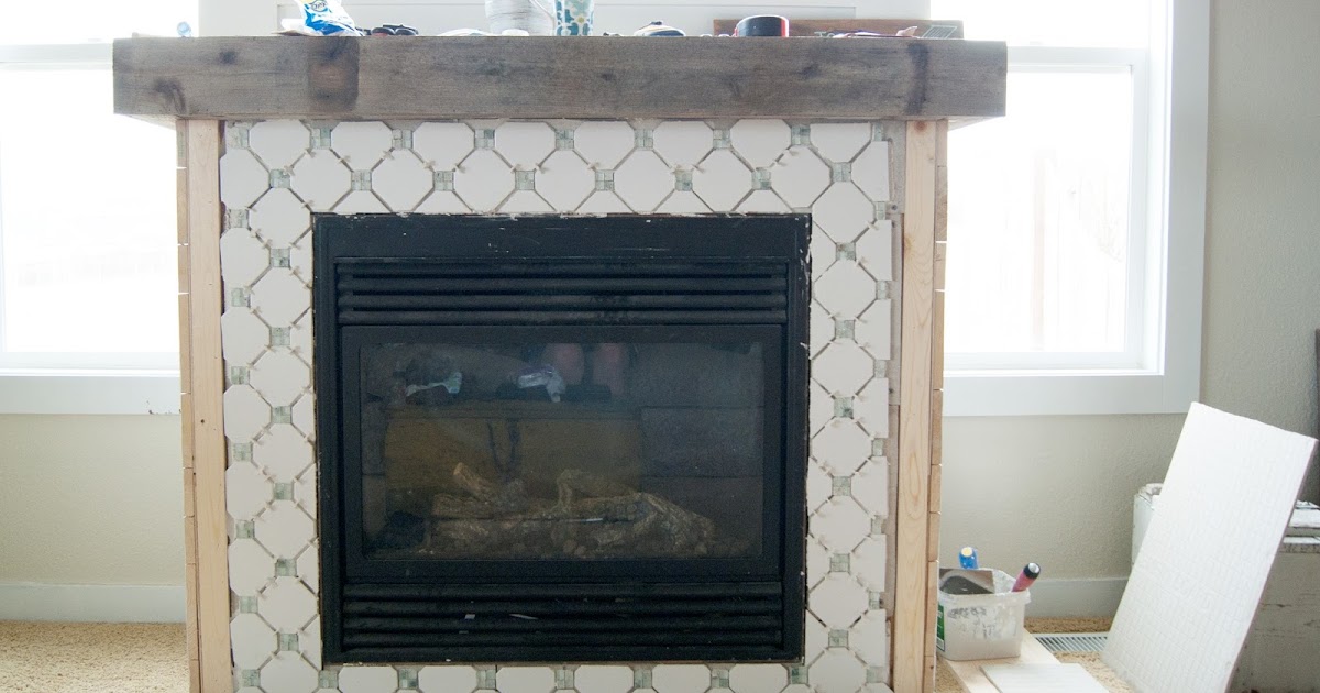 Fireplace Makeover Grout Paint The, What Tile Adhesive For Fireplace
