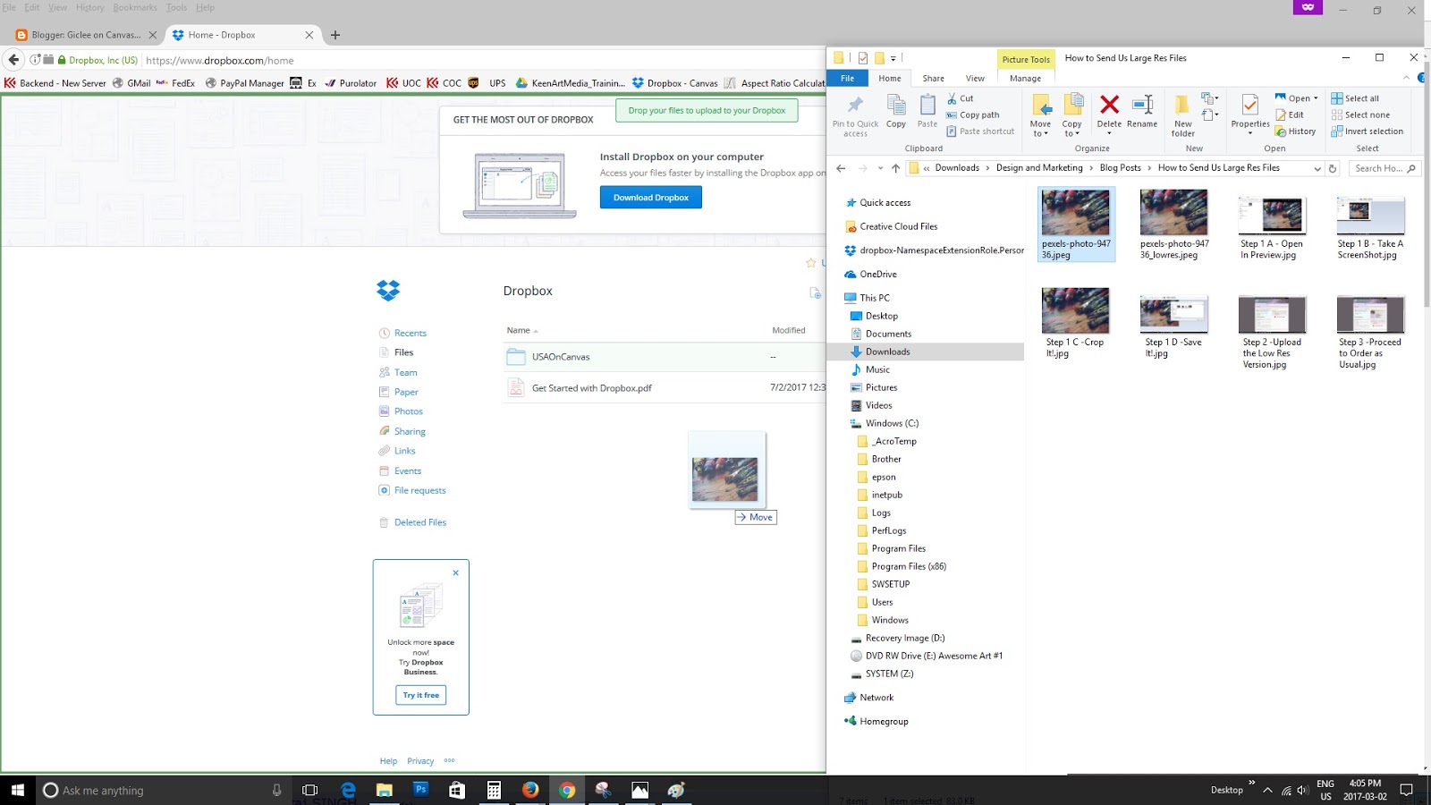 Giclee on Canvas One Way to Upload HiRes Files for Printing