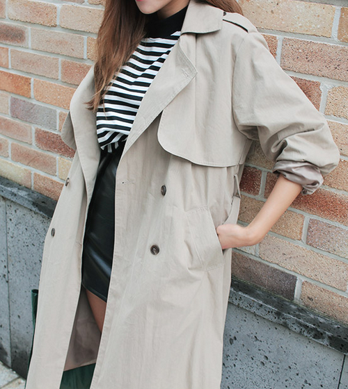 [Stylenanda] Loose Double Breasted Trench Coat | KSTYLICK - Latest ...
