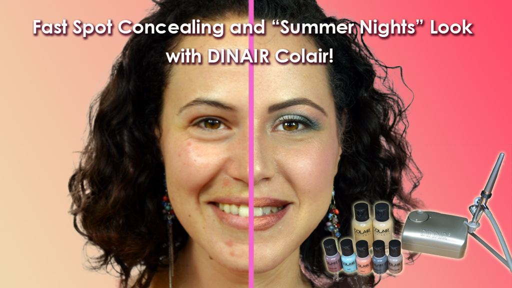 The Airbrush Review: Dinair Airbrush Makeup Kit with acne coverage and summer look video