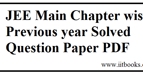 Iit Jee Main Study Material Pdf