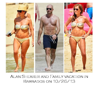 Alan Shearer wife Lainya Gold Bikin Barbados