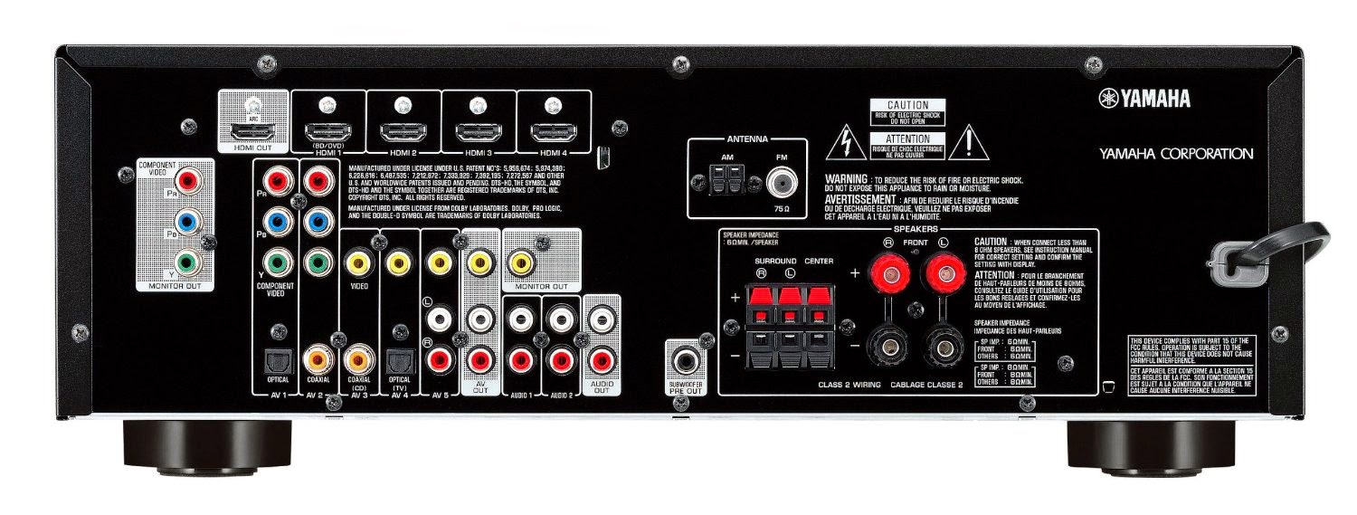 Yamaha RXV375 5.1 Channel 3D A/V Home Theater Receiver (Black