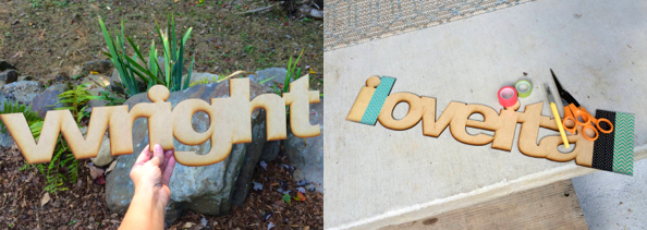 Chalkboard and Washi Tape Letter Signs | iloveitallwithmonikawright.com